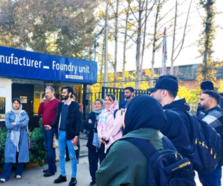 بازدید اعضای انجمن علمی دانشجویی معماری منظر دانشگاه تربیت‌ مدرس از پروژه طراحی منظر کارخانه بالین‌تک قزوین