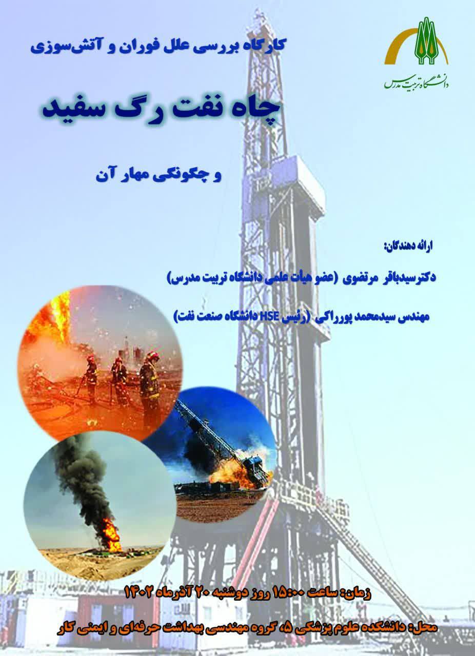 نشست علمی «بررسی علل فوران و آتش‌سوزی چاه نفت رگ سفید و چگونگی مهار آن»